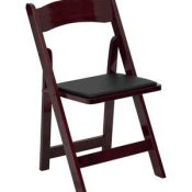 Mahogany Padded Folding Chair