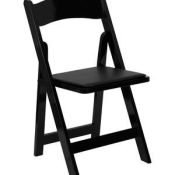 Black Padded Folding Chair