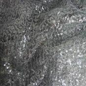 Silver Metallic Mesh Overlay