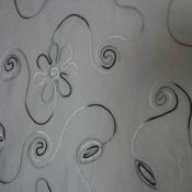 Silver Ribbon Floral Overlay