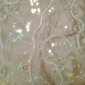 Gold Ribbons & Sequins Linen
