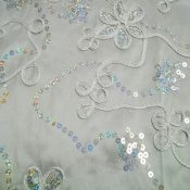 White Ribbons & Sequins Linen