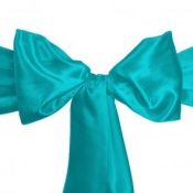 Aqua Satin Sash