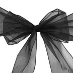 Black Organza Sash