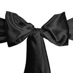 Black Satin Sash