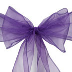 Purple Organza Sash