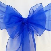 Royal Blue Organza Sash