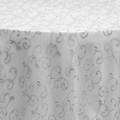Silver Embroidered Organza Overlay