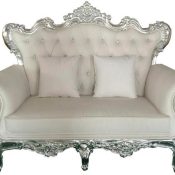 Silver Baroque Loveseat