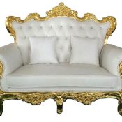 Gold Baroque Loveseat