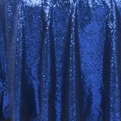 Royal Blue Sequins Linen