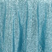 Turquoise Sequins Linen