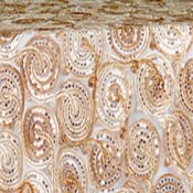 Gold Sequined Ribbons Overlay