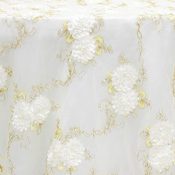 Ivory & Gold Vintage Veil Overlay