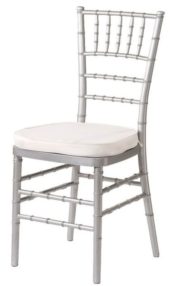 Silver Chiavari Chair with Cushion