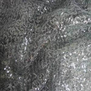 Silver Metallic Mesh Overlay