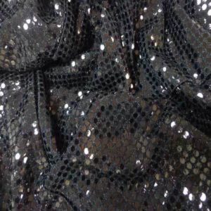 Black Sequin Applique Overlay