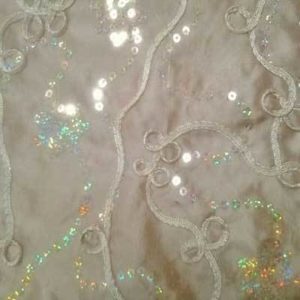 Gold Ribbons & Sequins Linen