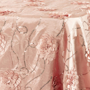 Blush Rosette Sequin Linen