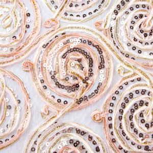 Blush Sequined Ribbons Overlay
