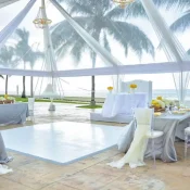 White Dance Floor installed at an event