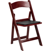 Mahogany Padded Folding Chair