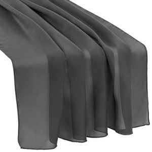 Charcoal Chiffon Table Runner