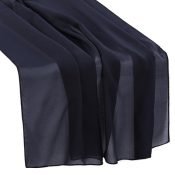 Navy Chiffon Table Runner