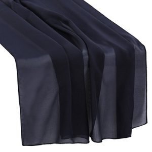 Navy Chiffon Table Runner