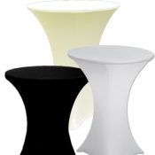 Cocktail Tables with Spandex Linens