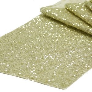 Ivory Sequins Table Runner