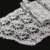 Silver Studded Lace Table Runner