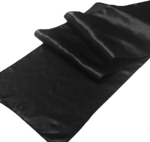 Black Satin Table Runner