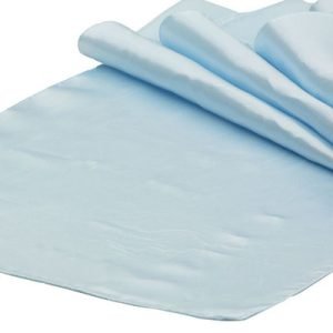 Light Blue Satin Table Runner