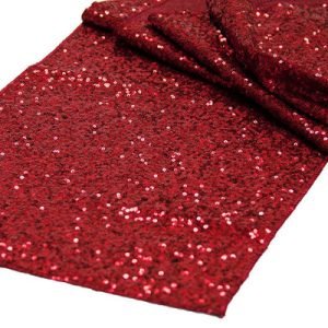 Apple Red Sequins Table Runner