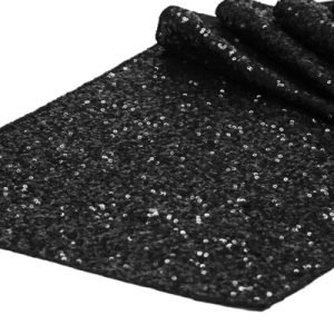 Black Sequins Table Runner
