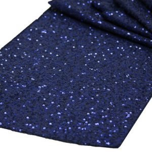 Navy Sequins Table Runner