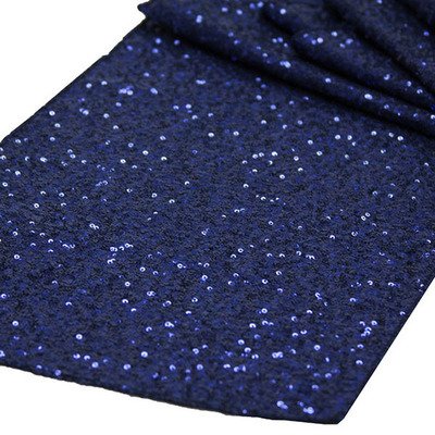 Navy Sequins Table Runner