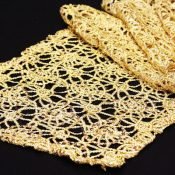 Gold Studded Lace Table Runner