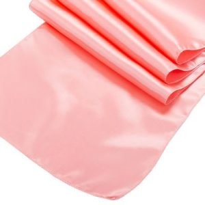 Coral Satin Table Runner