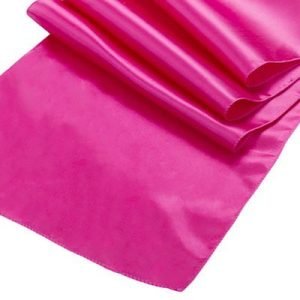 Fuchsia Satin Table Runner