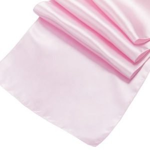 Pink Satin Table Runner