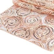 Blush Sequined Ribbons Table Runner