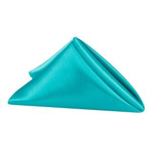 Aqua Blue Satin Napkin