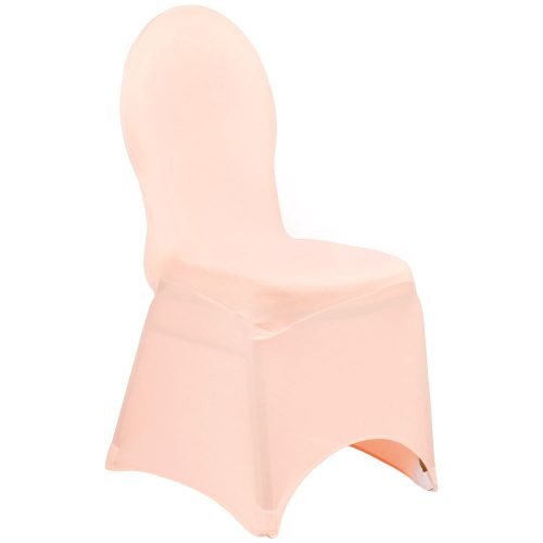Blush Spandex Banquet Chair Cover