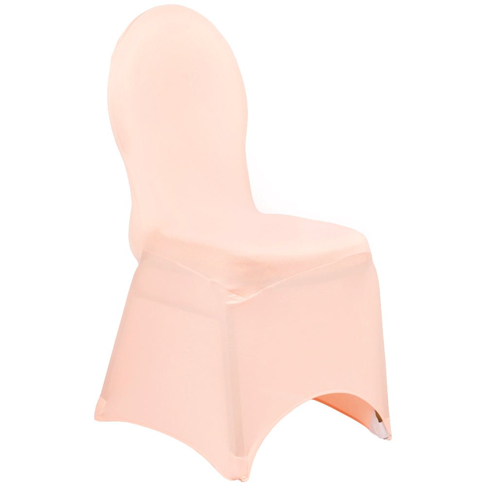 Blush Spandex Banquet Chair Cover
