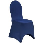 Navy Blue Spandex Banquet Chair Cover