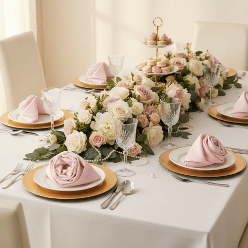 Pastel Pink Taffeta Napkin