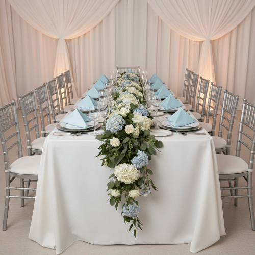 Light Blue Taffeta Napkin