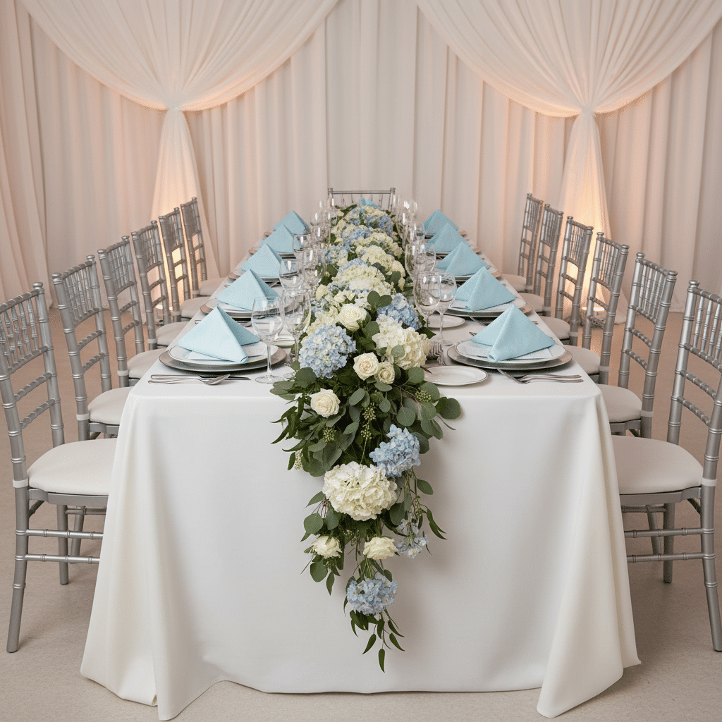 Light Blue Taffeta Napkin